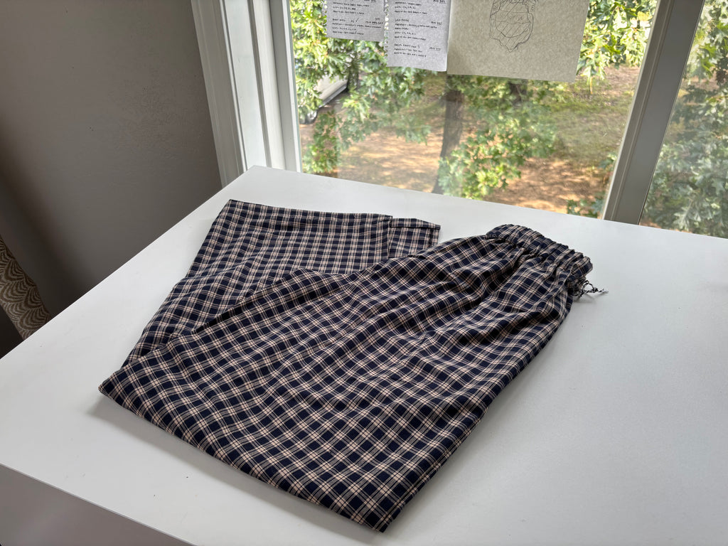 Wide Leg Plaid Pants