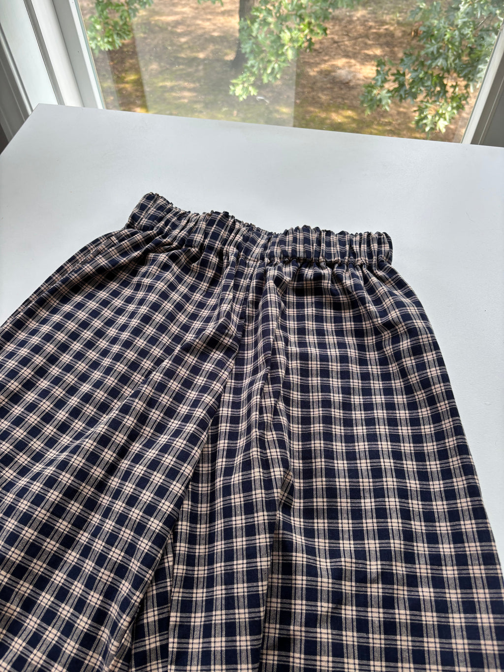 Wide Leg Plaid Pants